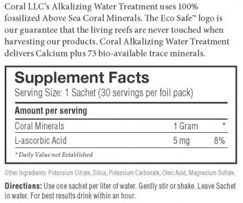 Coral Alkalizing Sachets Label